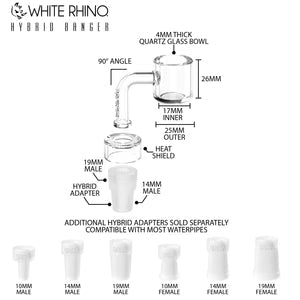 White Rhino Quartz Hybrid Banger - Smoke empire