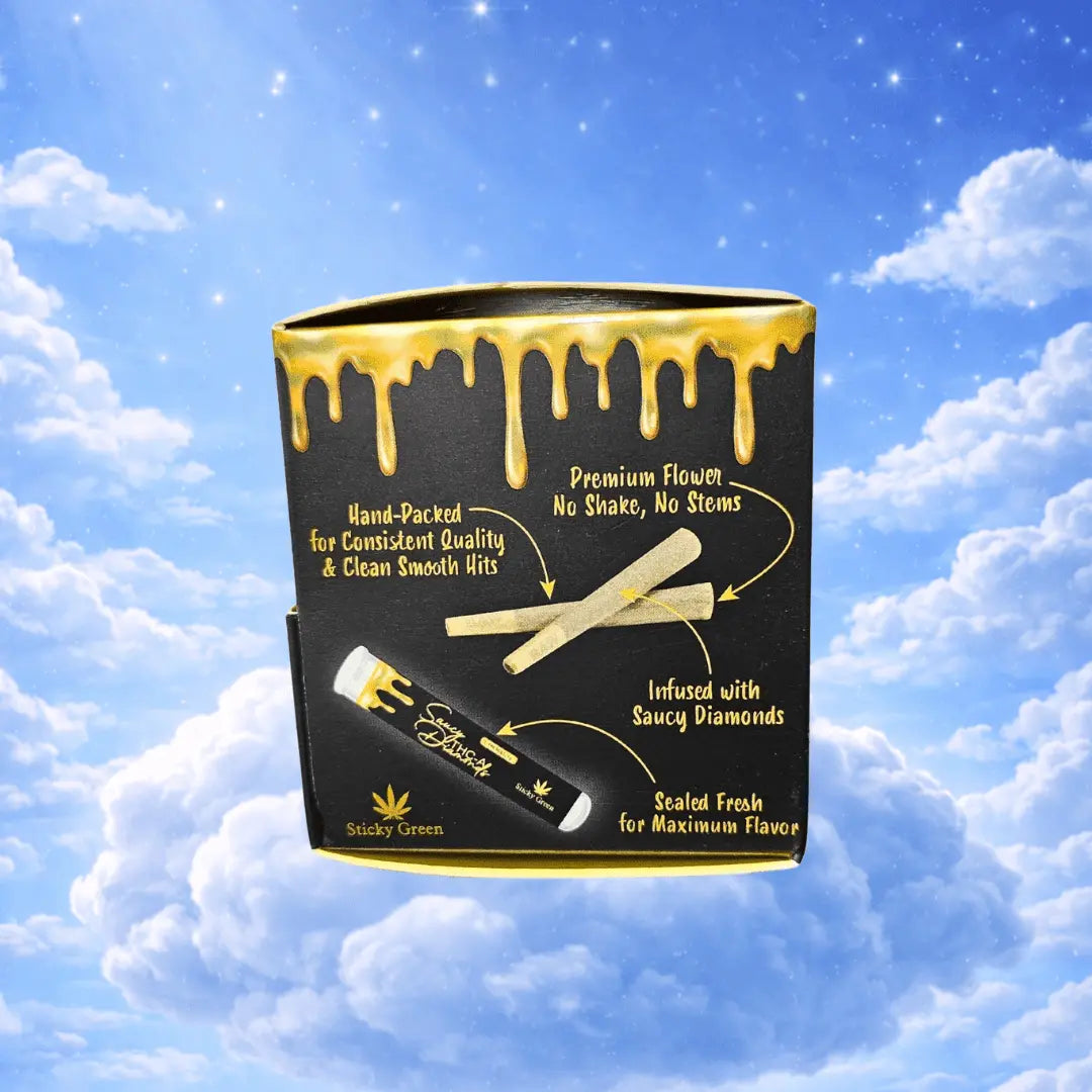 White Widow Indica Pre Rolls Saucy Diamonds - Smoke empire