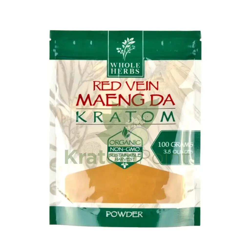 Whole Herbs Kratom, 3.5oz Red Vein Maeng Da Powder - Smoke empire