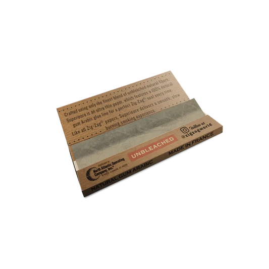 Zig Zag Supericure Unbleached 1.25 - 24 Papers Per Booklets - 25 Booklets Per Display - Smoke empire