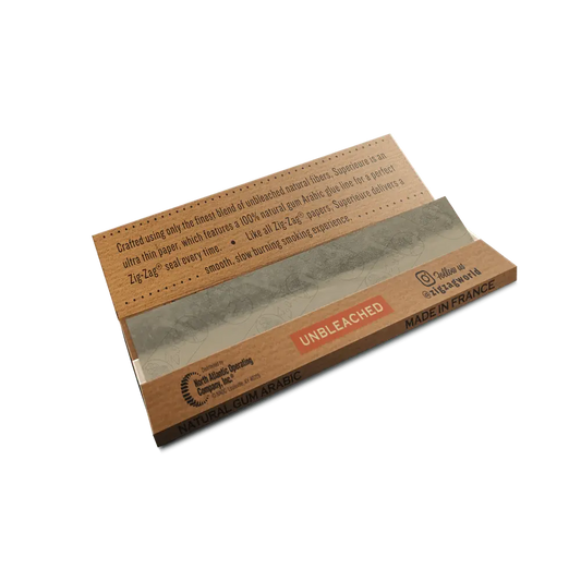 Zig Zag Supericure Unbleached King Slim - 24 Per Box - 25 Per Display - Smoke empire
