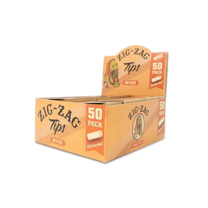 Zig Zag Tips Wide - 50 Tips/Booklet - 50 Packs Per Box - Smoke empire