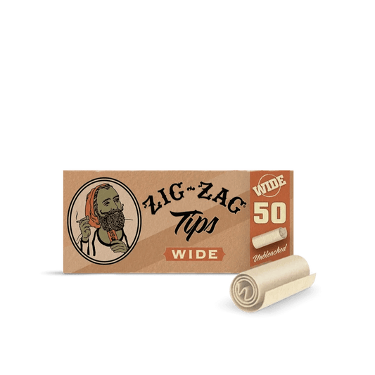 Zig Zag Tips Wide - 50 Tips/Booklet - 50 Packs Per Box - Smoke empire