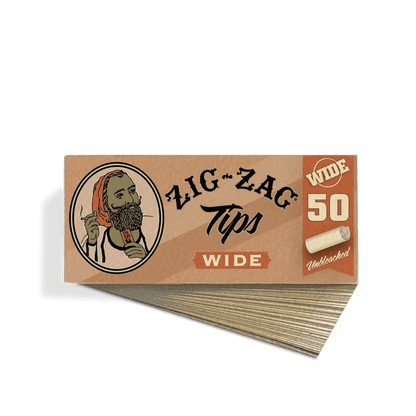Zig Zag Tips Wide - 50 Tips/Booklet - 50 Packs Per Box - Smoke empire