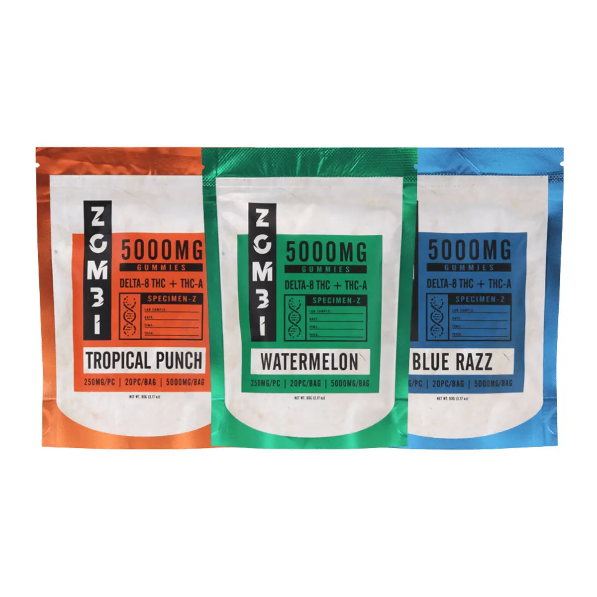 Zombi Delta 8 THC + THCa Gummies 5000mg - Smoke empire