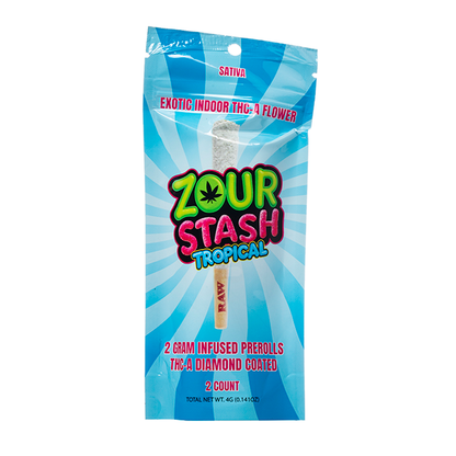 Zour Stash THCa Liquid Diamonds Pre-rolls 4g 2ct - Smoke empire
